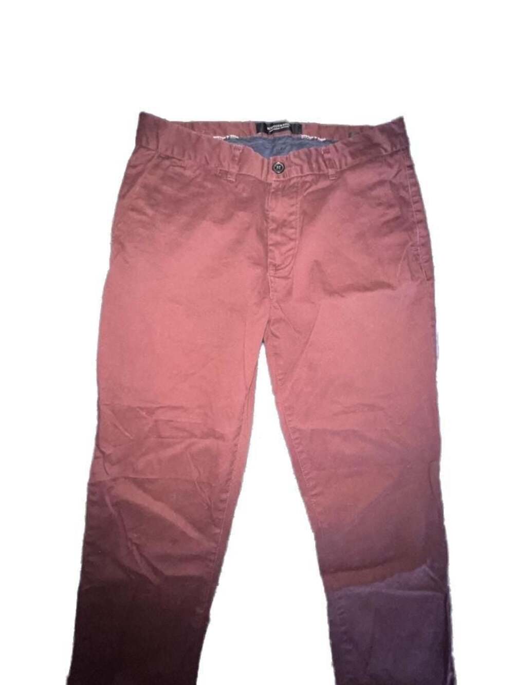 Scotch & Soda Amsterdam Couture Jagger Chino Pants Maroon Size 29x32